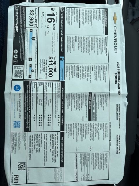 2026 Chevrolet Suburban High Country